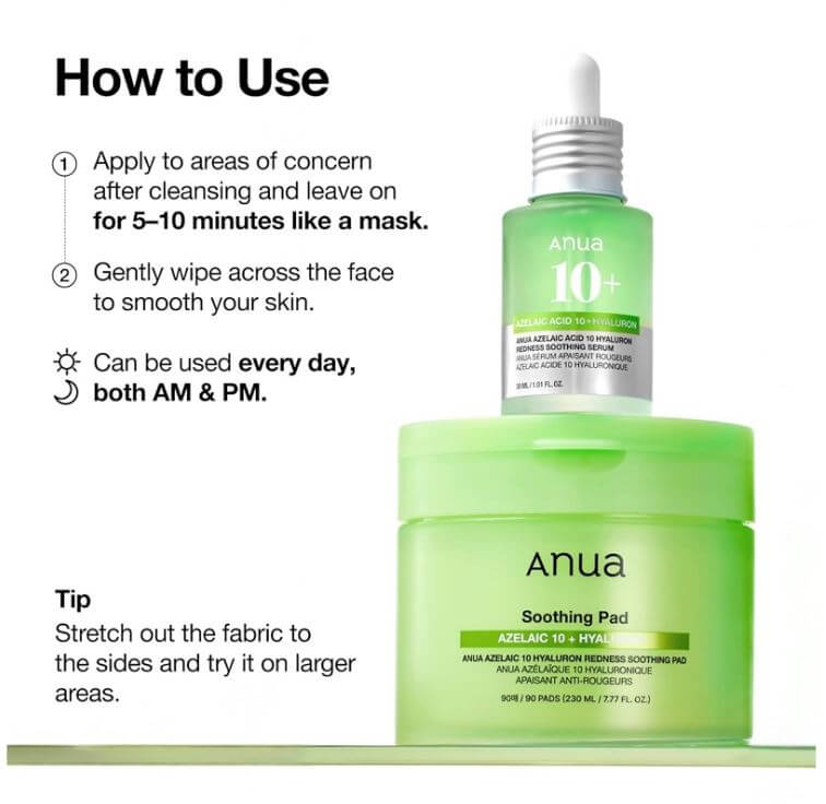 Anua - Azelaic 10 Hyaluron Redness Soothing Pad